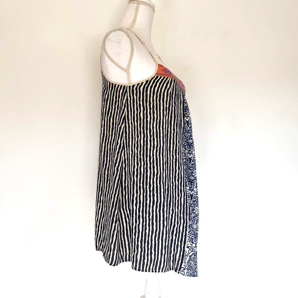 Flying Tomato Women SIZE S Geometric Tunic Top Mini Dress Spaghetti Strap FLAW - Picture 4 of 11